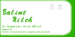 balint milch business card